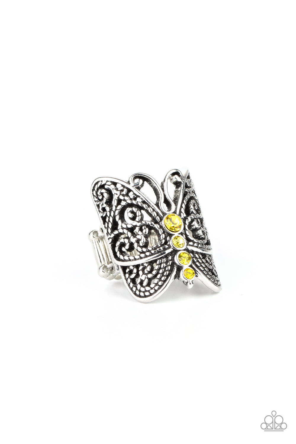 Butterfly Bling - Yellow ring 2088
