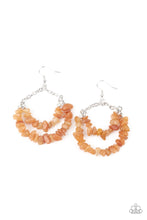 Load image into Gallery viewer, Rainbow Rock Gardens - Orange earring 648
