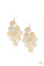 Load image into Gallery viewer, Sequin Seeker - Gold earring 614
