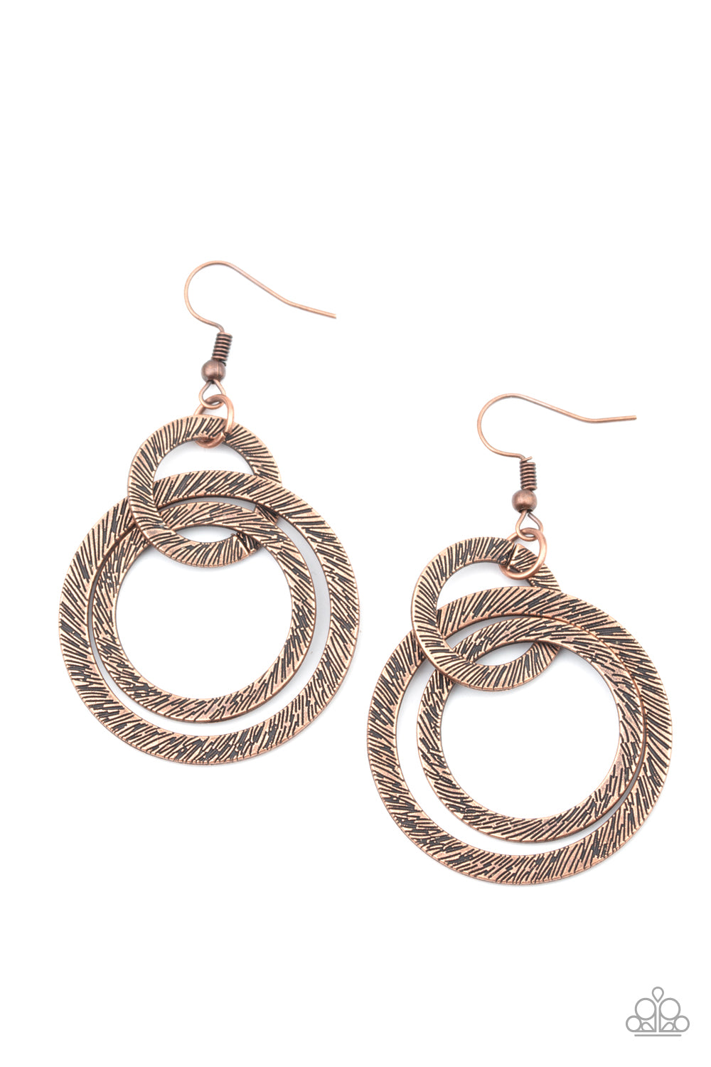 Distractingly Dizzy - Copper earring 652