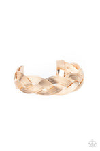 Load image into Gallery viewer, Woven Wonder - Gold cuff bracelet 818
