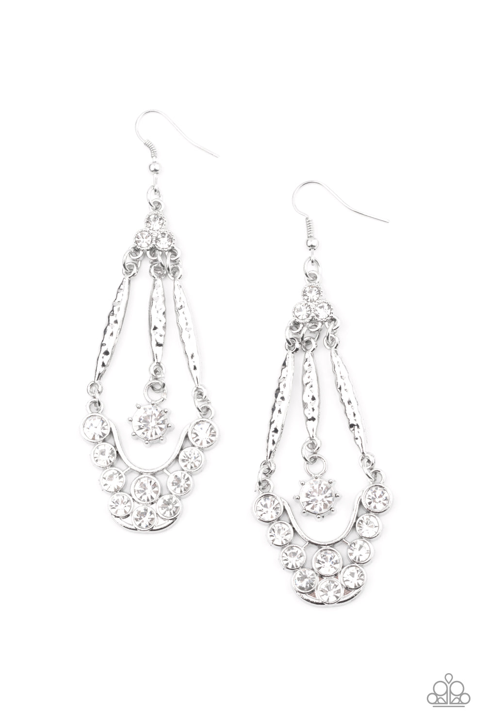 High-Ranking Radiance - White earring 702