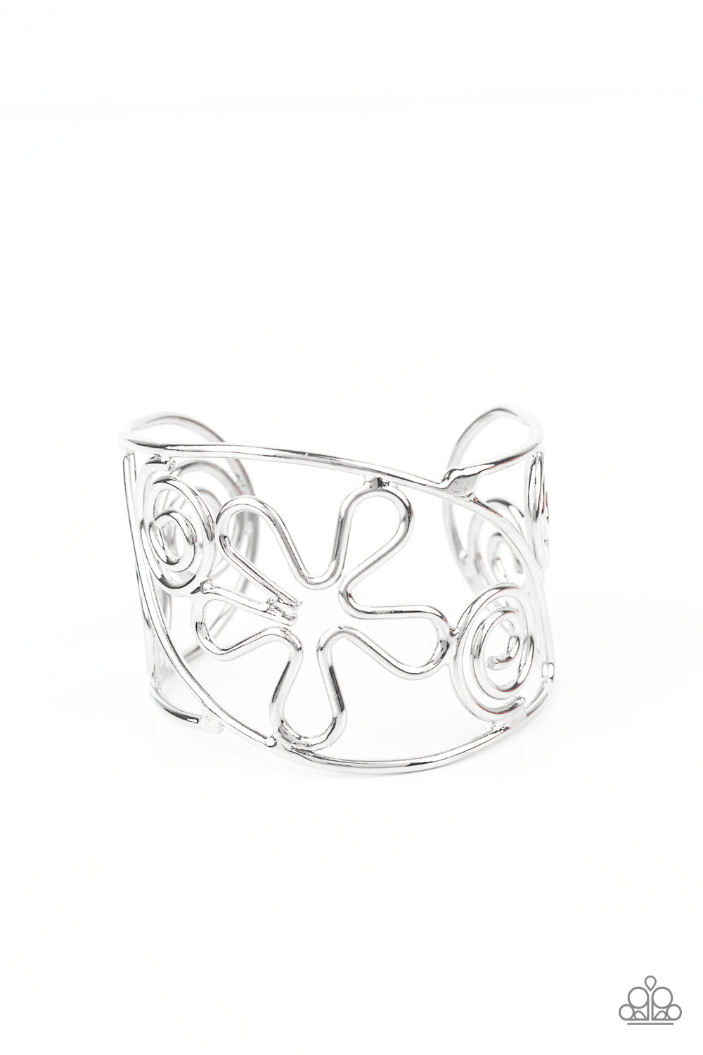 Groovy Sensations - Silver cuff bracelet C011