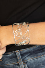 Load image into Gallery viewer, Groovy Sensations - Silver cuff bracelet C011
