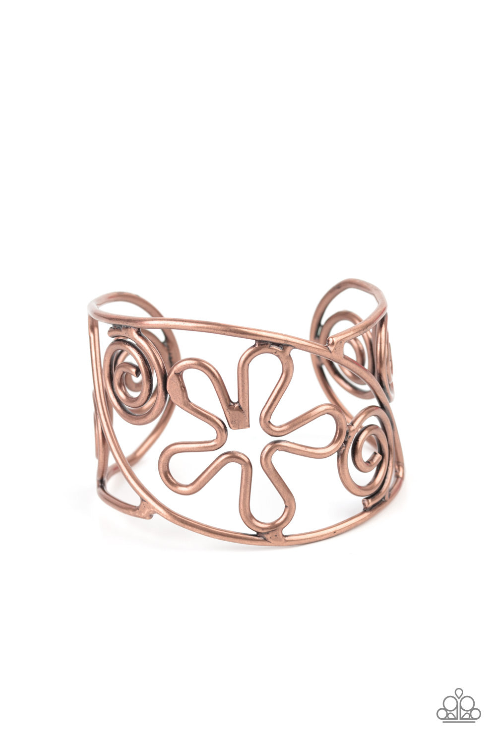 Groovy Sensations - Copper cuff bracelet C011