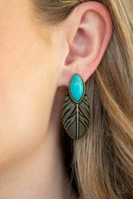 Load image into Gallery viewer, Rural Roadrunner - Brass post earring 996
