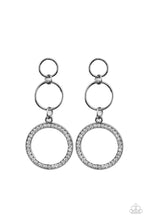 Load image into Gallery viewer, Rule-Breaking Radiance - Black post earring 2046
