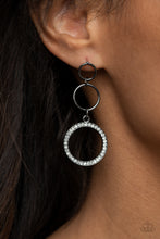Load image into Gallery viewer, Rule-Breaking Radiance - Black post earring 2046
