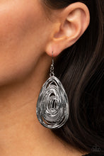 Load image into Gallery viewer, Rural Ripples - Black earring 1799
