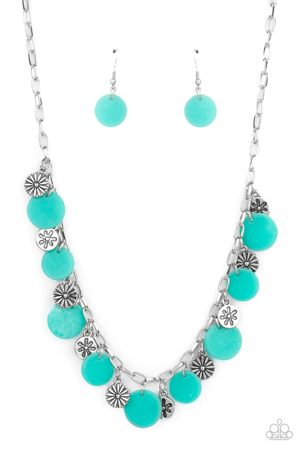 Flower Powered - Blue necklace 2045