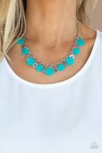 Load image into Gallery viewer, Flower Powered - Blue necklace 2045
