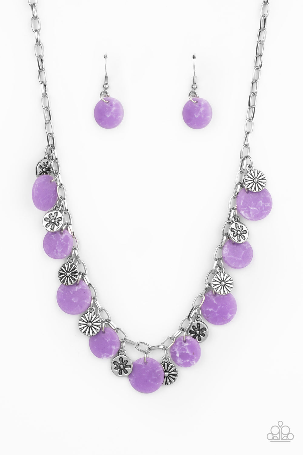 Flower Powered - Purple necklace 2128