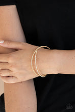 Load image into Gallery viewer, Plus One Status - Gold cuff bracelet 839
