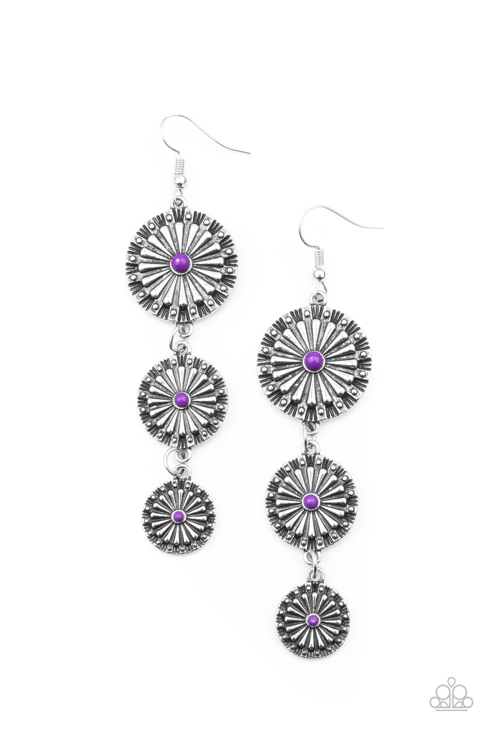 Festively Floral - Purple earring 1582