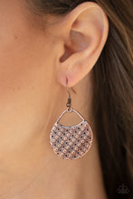 Load image into Gallery viewer, I'm Sensing a Pattern Here - Copper earring D037
