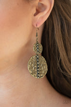 Load image into Gallery viewer, Metro Metalhead - Brass earring 1864
