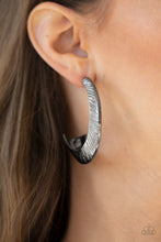 Load image into Gallery viewer, I Double FLARE You - Black hoop earring 2018
