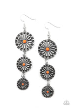 Load image into Gallery viewer, Festively Floral - Orange earring 2007
