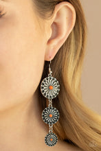Load image into Gallery viewer, Festively Floral - Orange earring 2007

