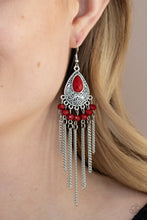 Load image into Gallery viewer, Floating on HEIR - Red earring 1728
