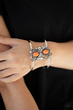 Load image into Gallery viewer, Mojave Flower Girl - Orange cuff bracelet 540
