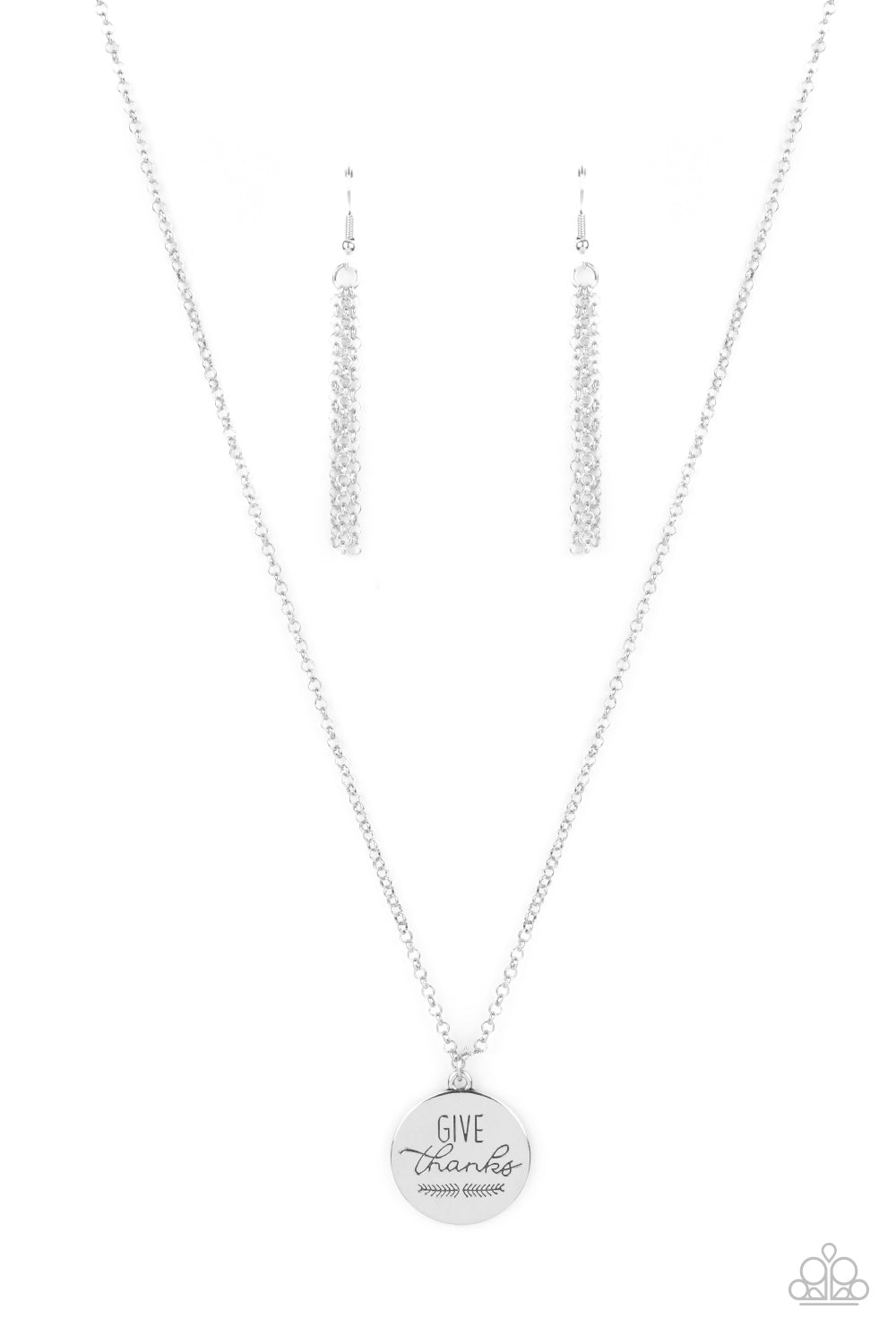 Give Thanks - Silver necklace B057