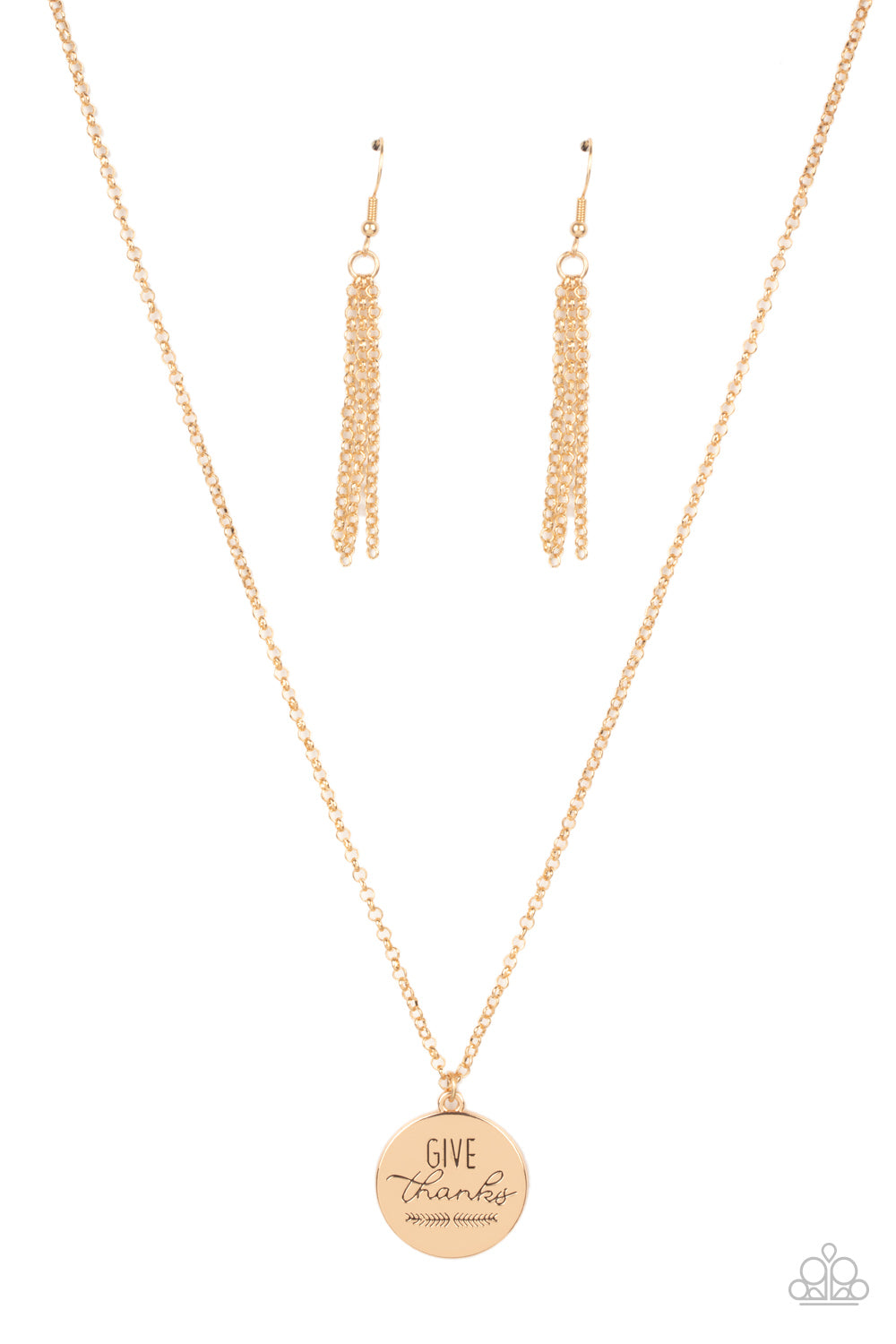 Give Thanks - Gold necklace B047