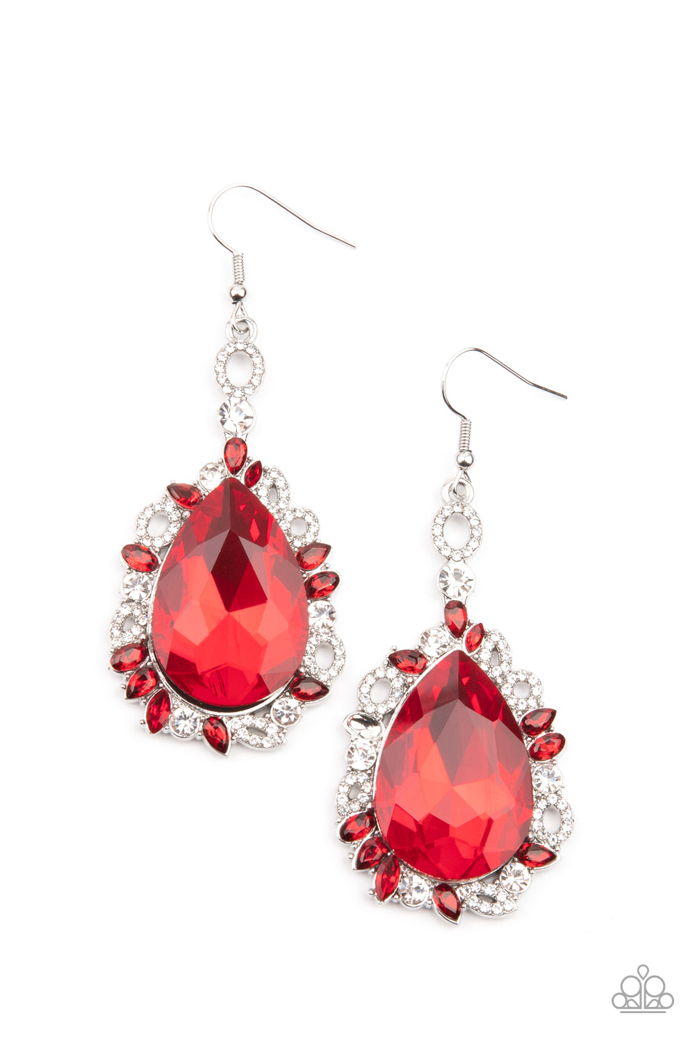 Royal Recognition - Red earring 2152