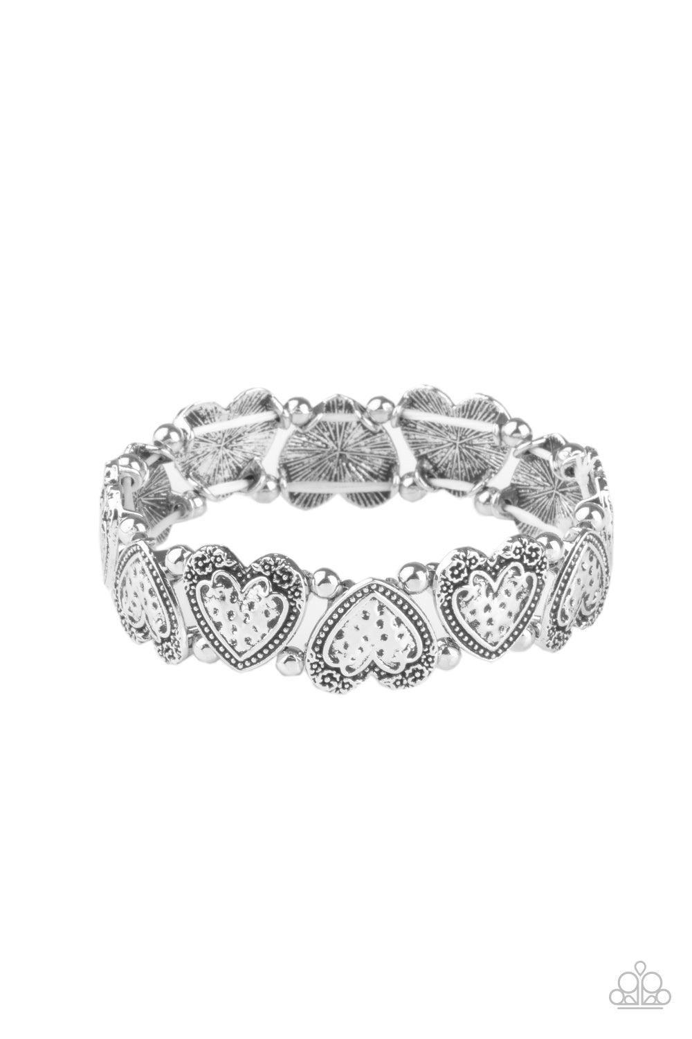 Rustic Heartthrob - Silver bracelet 560