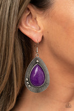 Load image into Gallery viewer, Western Fantasy - Purple earring 2208
