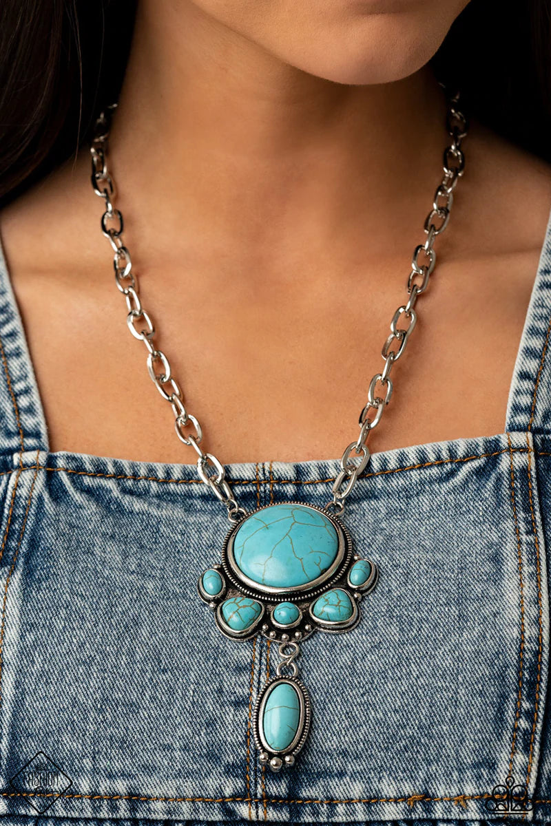 Geographically Gorgeous - Blue Necklace A075H