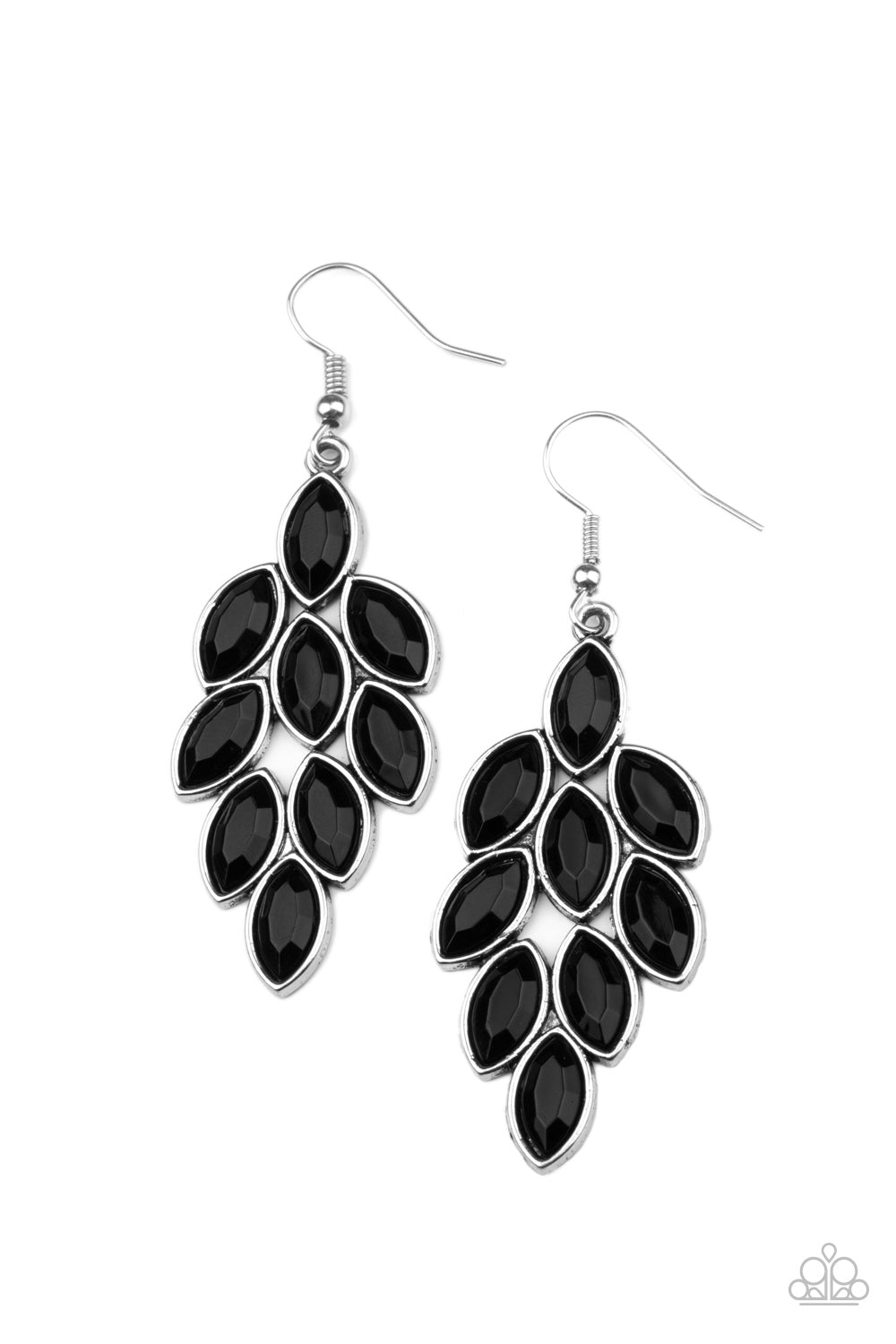 Flamboyant Foliage - Black earring 2042