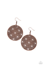 Load image into Gallery viewer, Metallic Mosaic - Copper earring 658
