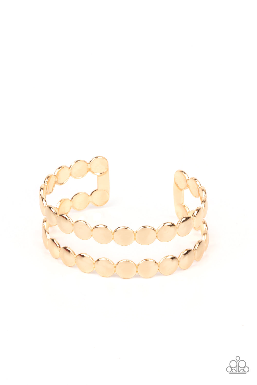 On The Spot Shimmer - Gold cuff bracelet 738
