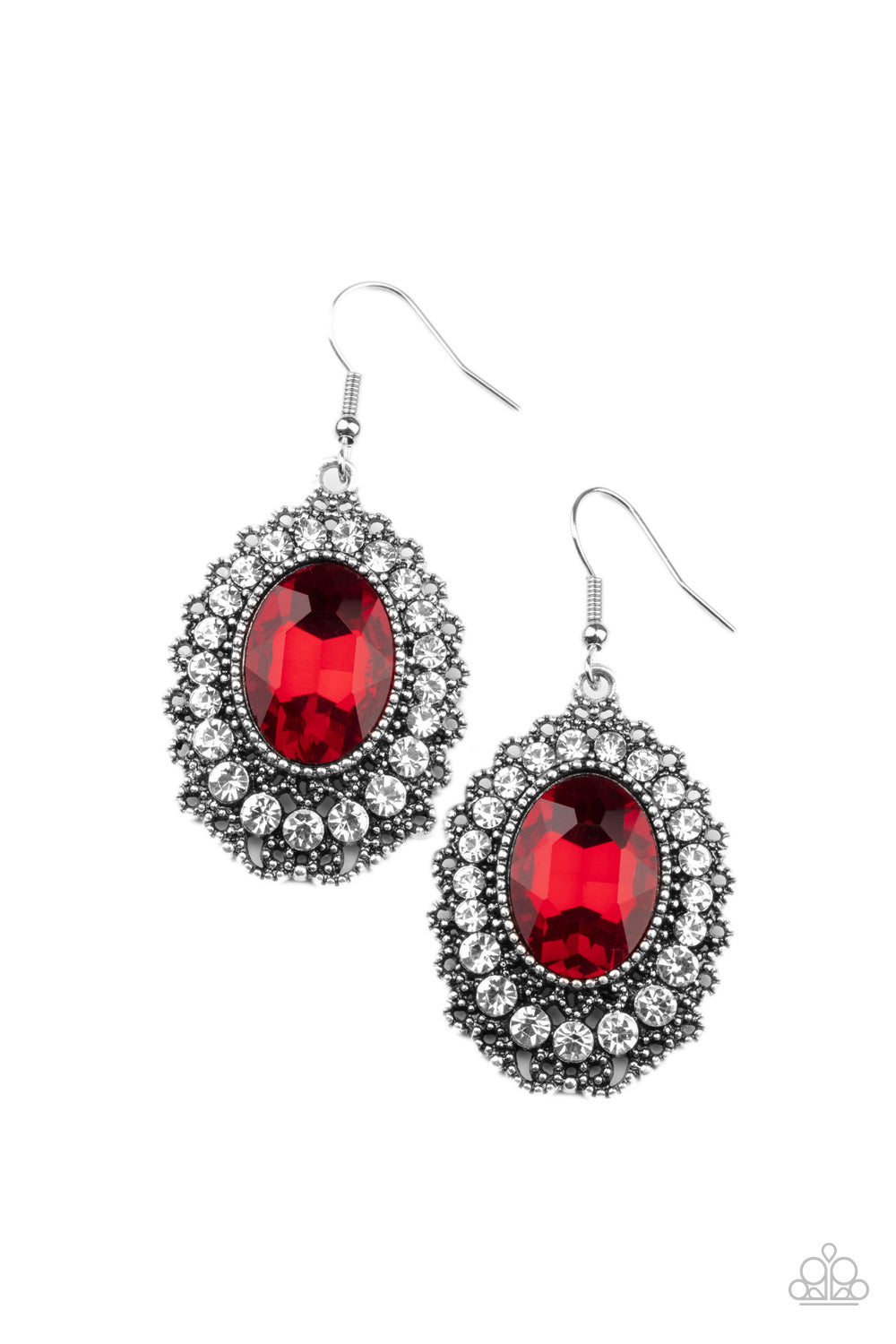 Glacial Gardens - Red earring 2029