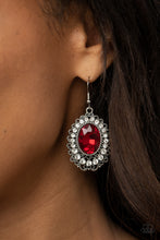 Load image into Gallery viewer, Glacial Gardens - Red earring 2029
