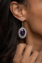 Load image into Gallery viewer, Glacial Gardens - Purple earring 658
