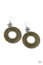 Load image into Gallery viewer, Total Basket Case - Green earring 1582
