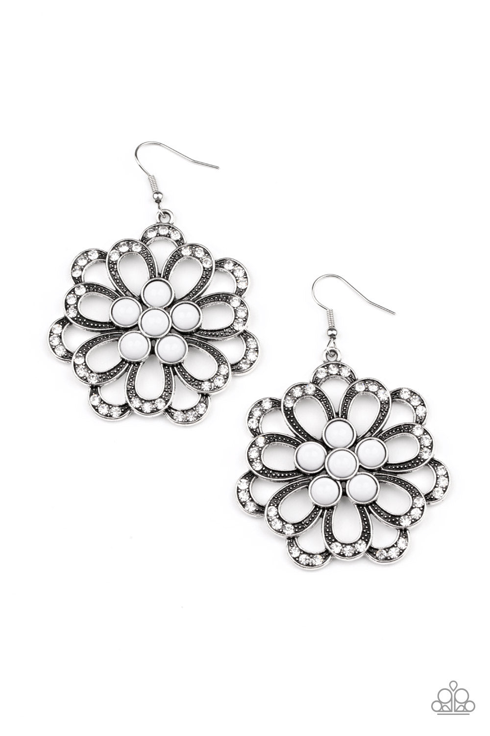 Dazzling Dewdrops - White earring 1986