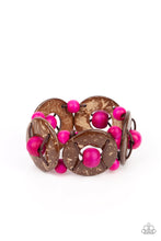 Load image into Gallery viewer, Island Adventure - Pink stretchy bracelet C013

