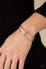 Load image into Gallery viewer, GLOW No Mercy -  white cuff bracelet 2091
