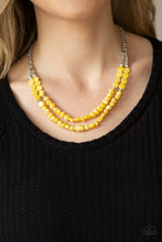 Load image into Gallery viewer, Staycation Status - Yellow necklace 2217
