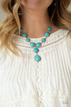 Load image into Gallery viewer, Terrestrial Trailblazer - Blue necklace plus matching Turn Up The Terra - blue bracelet 795
