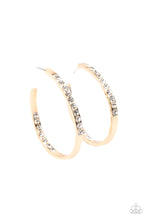 Load image into Gallery viewer, Borderline Brilliance - Gold hoop earring 2029
