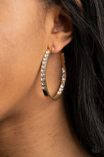 Load image into Gallery viewer, Borderline Brilliance - Gold hoop earring 2029
