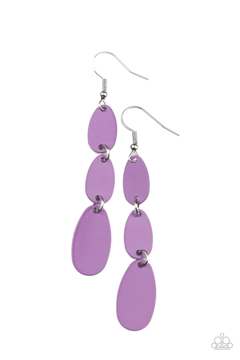 Rainbow Drops - Purple earring 670