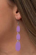 Load image into Gallery viewer, Rainbow Drops - Purple earring 670
