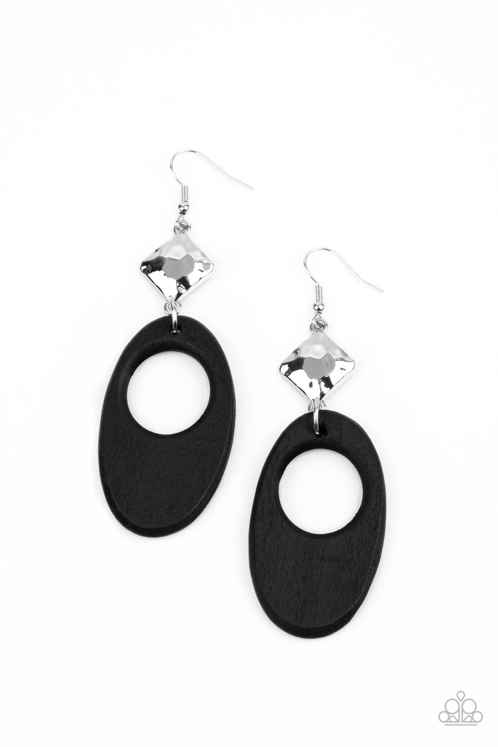 Retro Reveal - Black earring 796