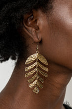 Load image into Gallery viewer, Palm Lagoon - Brass earring 2084
