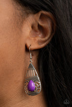 Load image into Gallery viewer, Eastern Essence - Purple earring 2047
